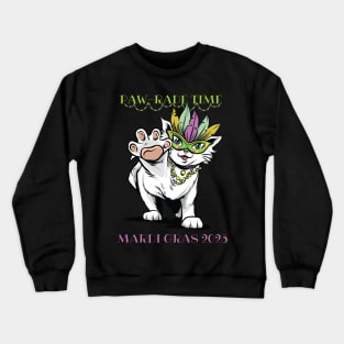 Mardi Gras Cat Paw-Rade 2023 Crewneck Sweatshirt